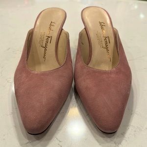 Salvatore Ferragamo suede mule.